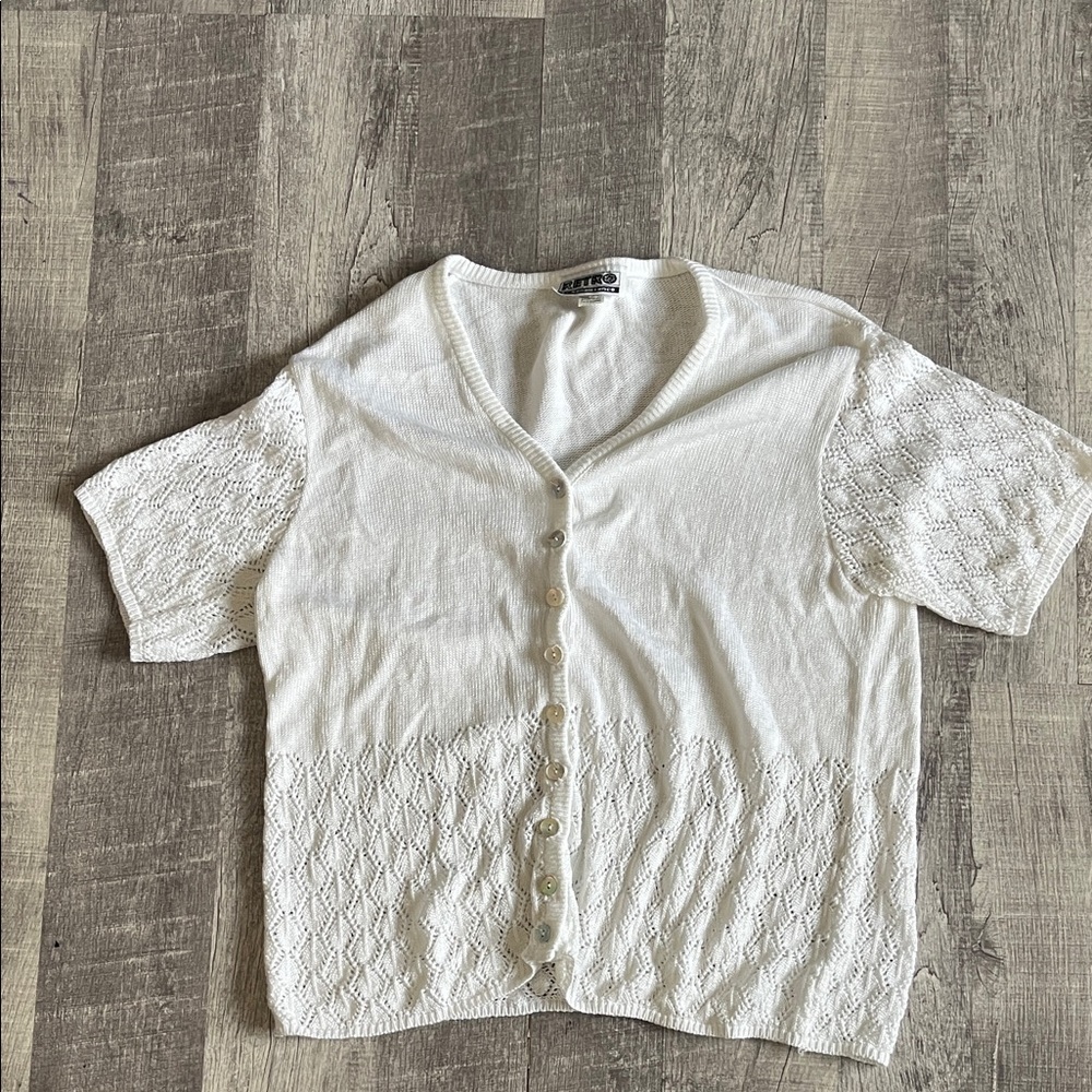 Retro by Renaissance Button-Up Knit Cardigan